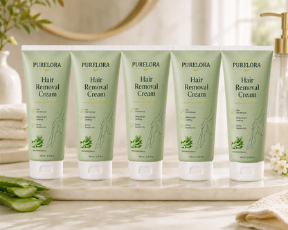 PURELORA® Painless Depilatory Cream – No Razor Bumps, No Harsh Odor