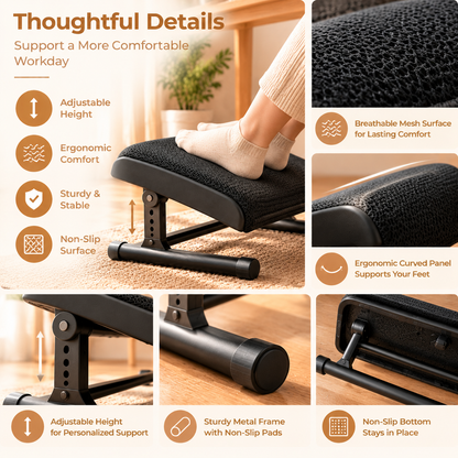 Hollinby Adjustable Under-Desk Footrest
