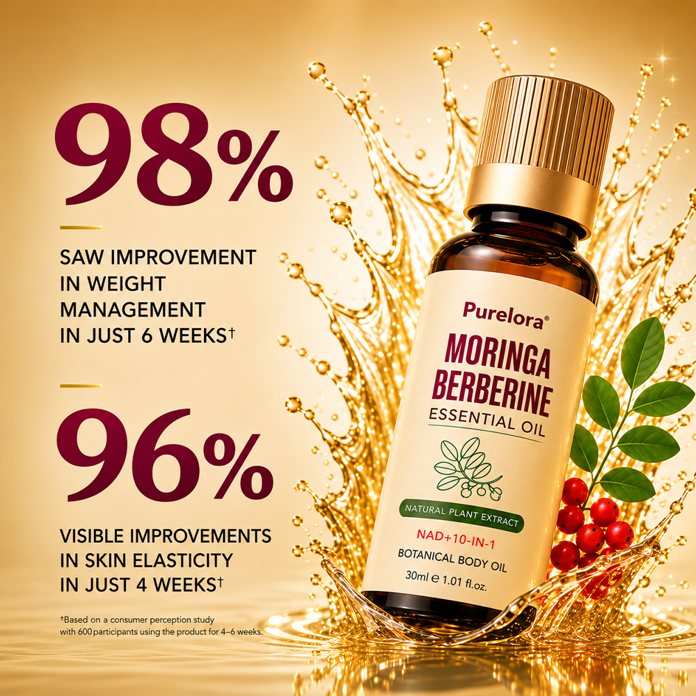 PURELORA® Botanical Sculpting & Firming Oil — A warming massage oil that soothes the abdomen, relieves bloating, and leaves the skin looking firmer.