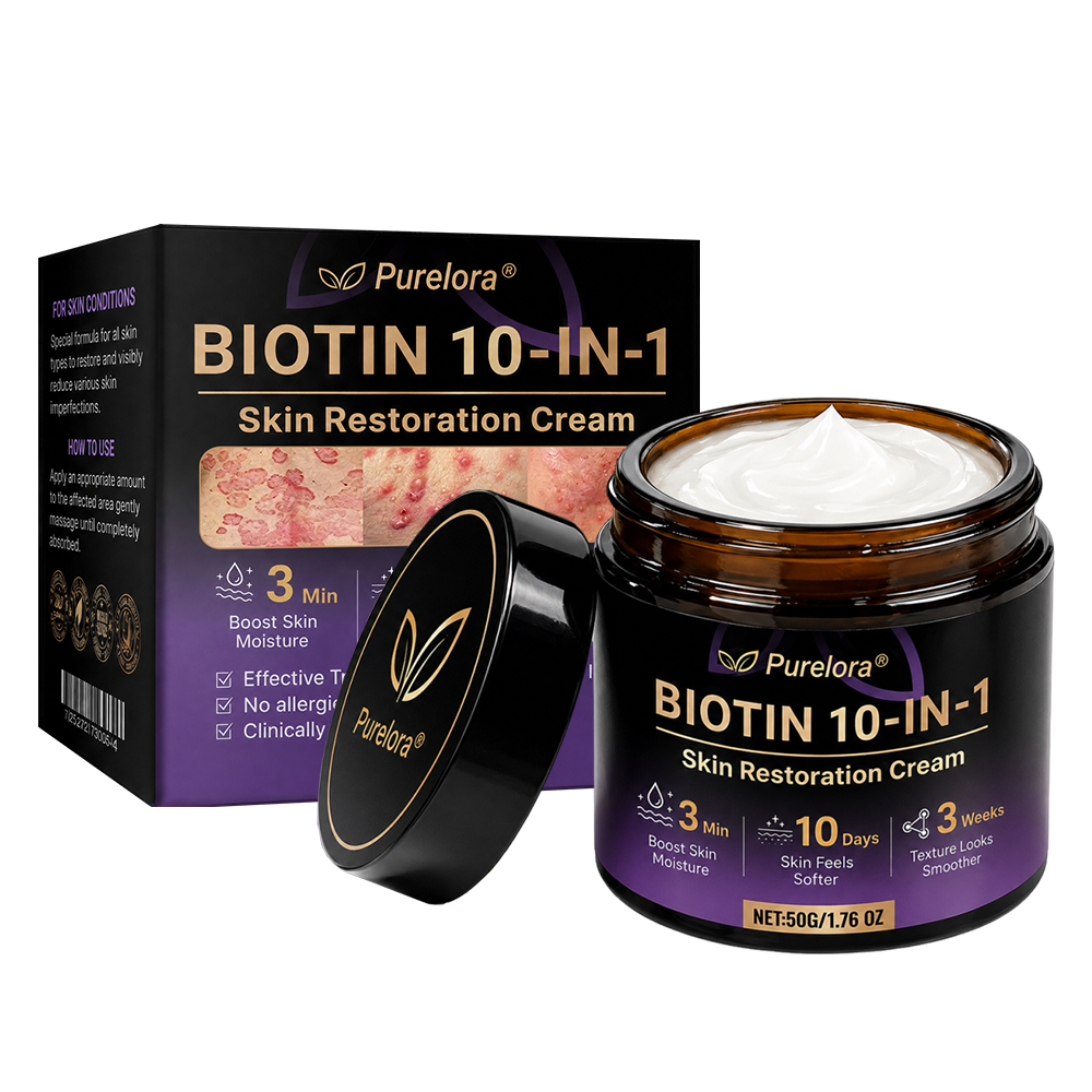 Made and Shipped from the UK 🍁 Purelora® Biotin 10-in-1 Skin Repair Cream — Last Day of Sale: 90% Off