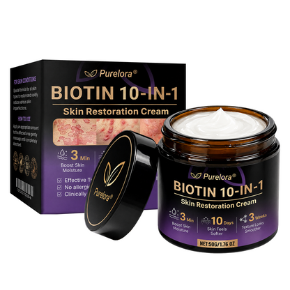 Made and Shipped from the UK 🍁 Purelora® Biotin 10-in-1 Skin Repair Cream — Last Day of Sale: 90% Off