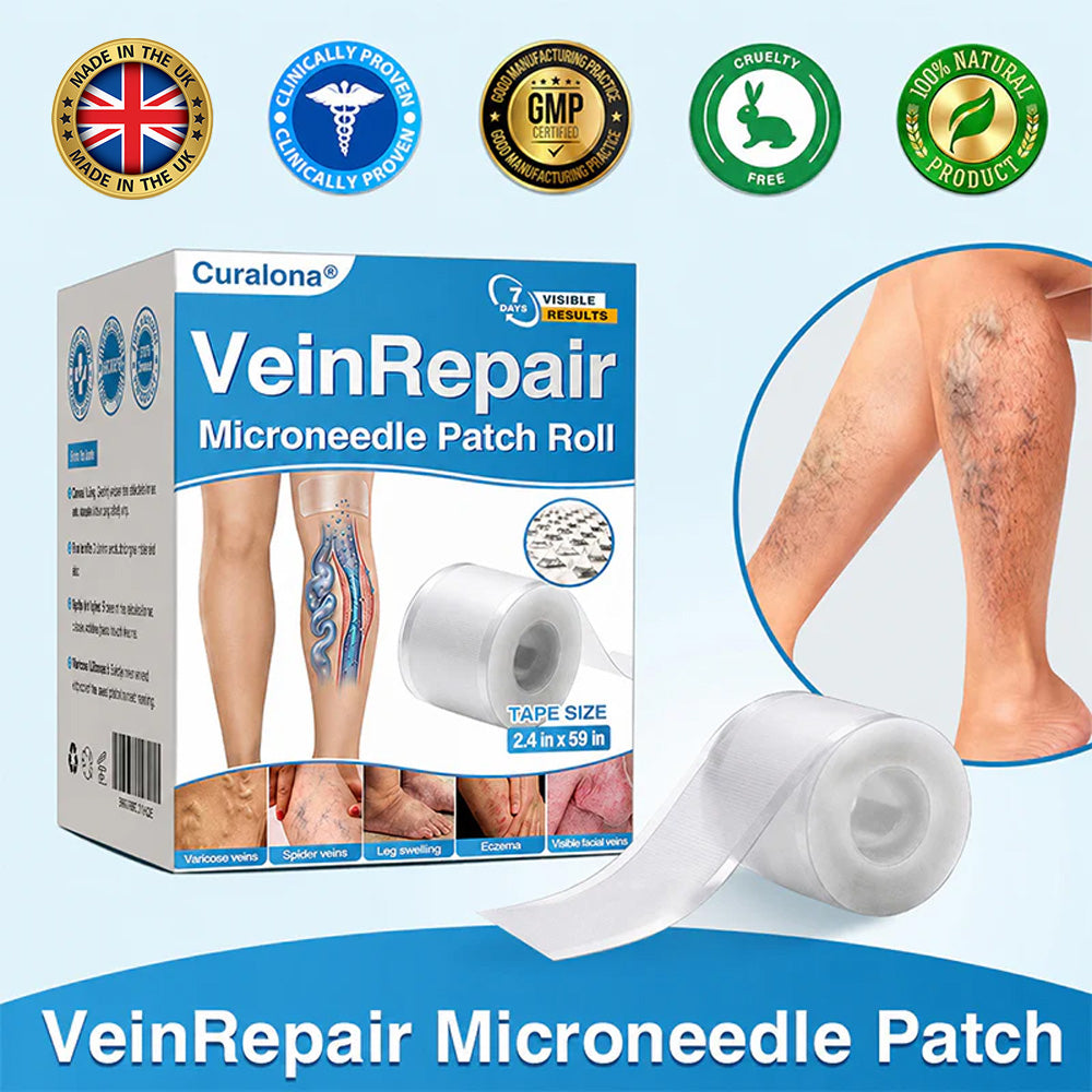 🇬🇧🏆✅️🏃 Curalona® VeinRepair Microneedle Patch Roll ⚡ Instant Relief, Long-Term Results