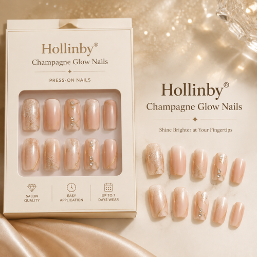 Hollinby® Champagne Glow Nails