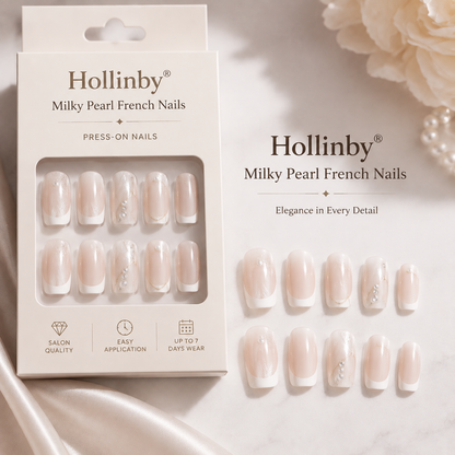Hollinby® Milky Pearl French Nails