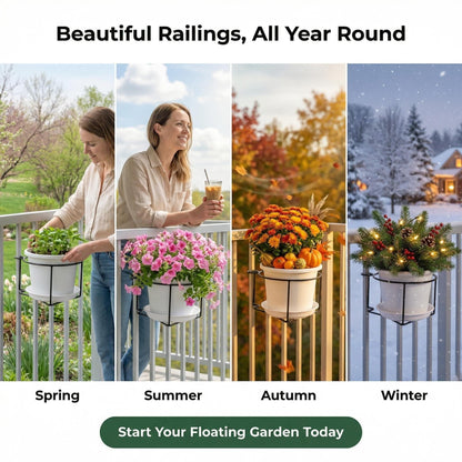 💥 Limited Deal – Railing Plant Hanger 🌼 Heavy Duty, No Drill