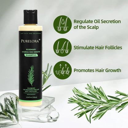 🔥LAST DAY 75% OFF⚡ Purelora® Organic Rosemary Hair Growth Shampoo