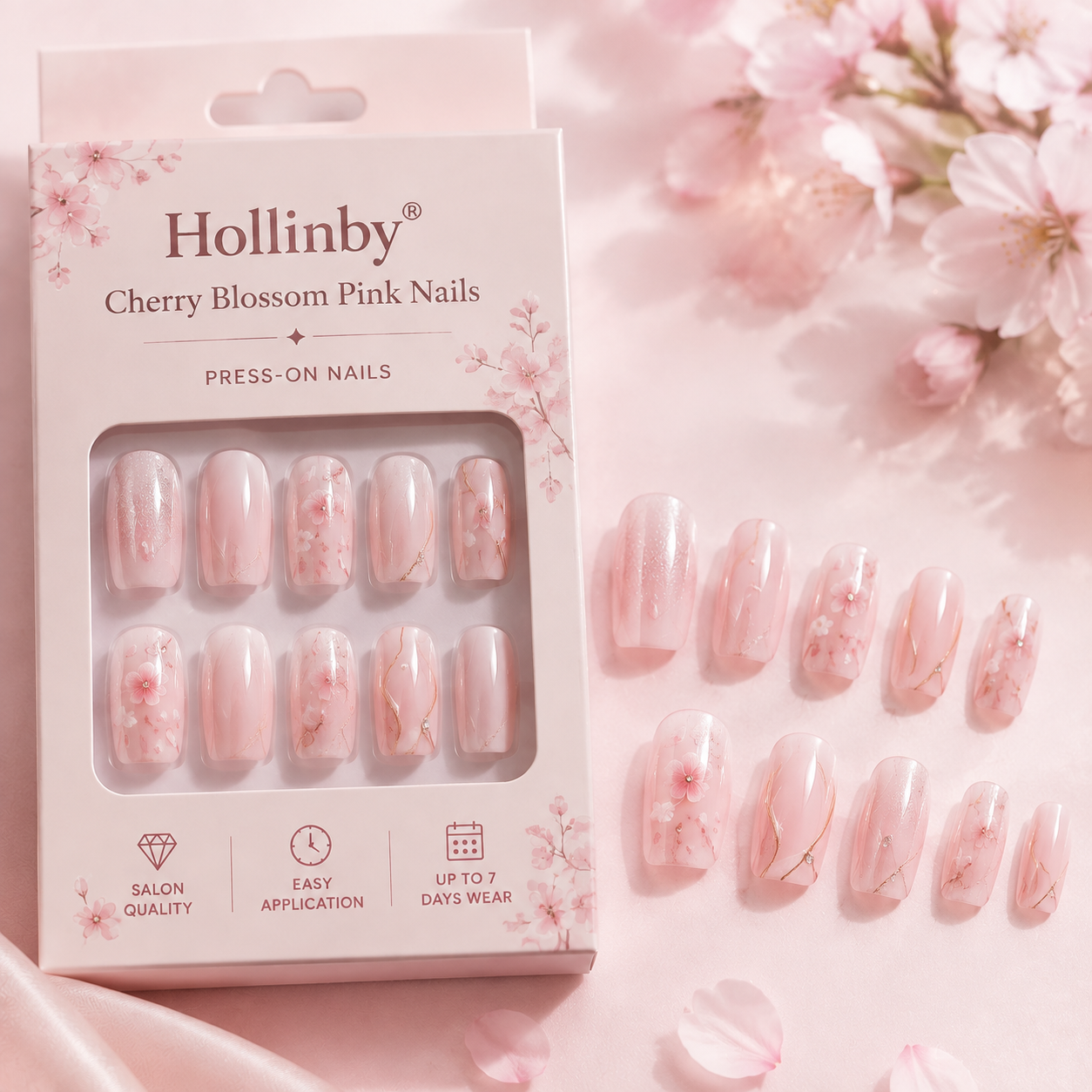 Hollinby® Cherry Blossom Pink Nails