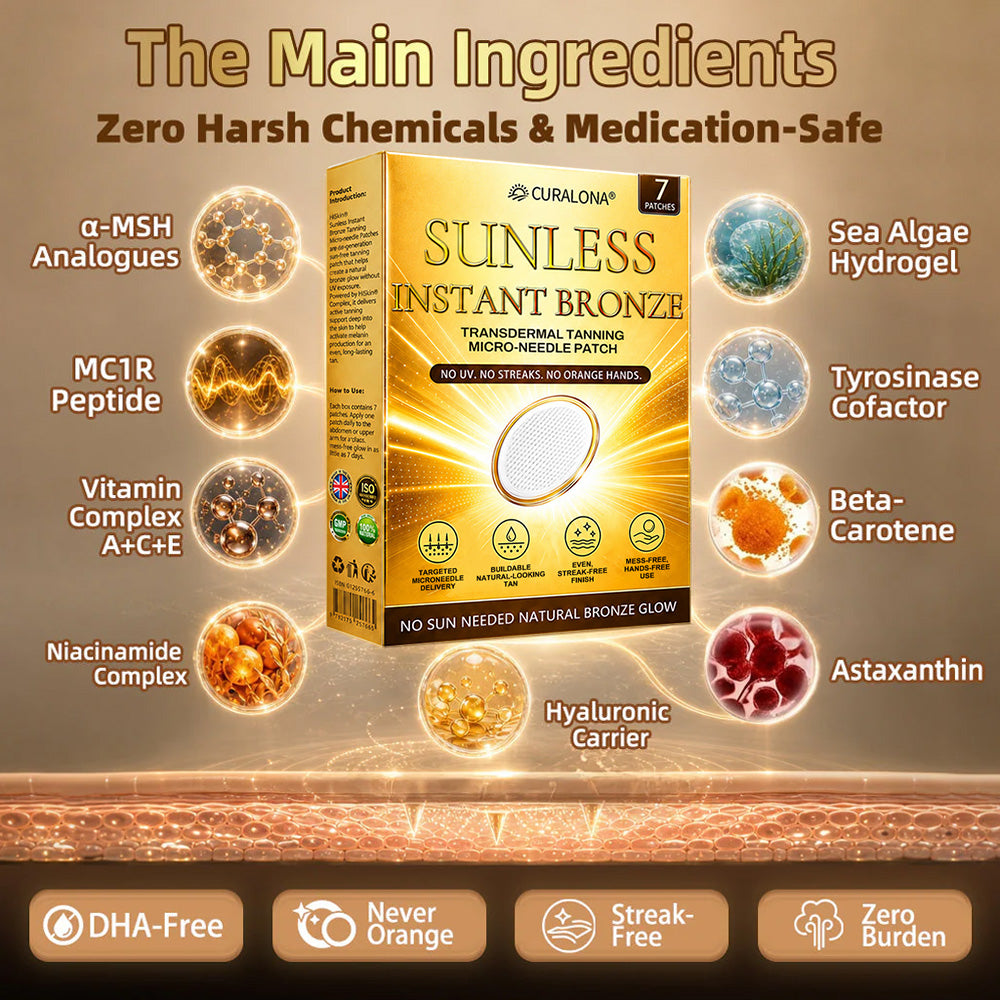 𝑶𝒇𝒇𝒊𝒄𝒊𝒂𝒍 𝑺𝒕𝒐𝒓𝒆 | ☀️☀️ 𝐂𝐔𝐑𝐀𝐋𝐎𝐍𝐀® 𝐒𝐮𝐧𝐥𝐞𝐬𝐬 𝐈𝐧𝐬𝐭𝐚𝐧𝐭 𝐁𝐫𝐨𝐧𝐳𝐞 𝐓𝐚𝐧𝐧𝐢𝐧𝐠 𝐌𝐢𝐜𝐫𝐨𝐧𝐞𝐞𝐝𝐥𝐞 𝐏𝐚𝐭𝐜𝐡 🇬🇧 (𝐉𝐮𝐬𝐭 𝐨𝐧𝐜𝐞 𝐚 𝐝𝐚𝐲) 𝐕𝐢𝐬𝐢𝐛𝐥𝐞 𝐁𝐫𝐨𝐧𝐳𝐞 𝐆𝐥𝐨𝐰 𝐢𝐧 𝟕 𝐃𝐚𝐲𝐬 ✅ 𝐍𝐨 𝐔𝐕, 𝐍𝐨 𝐎𝐫𝐚𝐧𝐠𝐞, 𝐍𝐨 𝐒𝐭𝐫𝐞𝐚𝐤𝐬, 𝐍𝐨 𝐃𝐇𝐀, 𝐍𝐨 𝐌𝐞𝐬𝐬.
