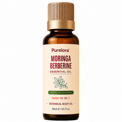 PURELORA® Botanical Sculpting & Firming Oil — A warming massage oil that soothes the abdomen, relieves bloating, and leaves the skin looking firmer.