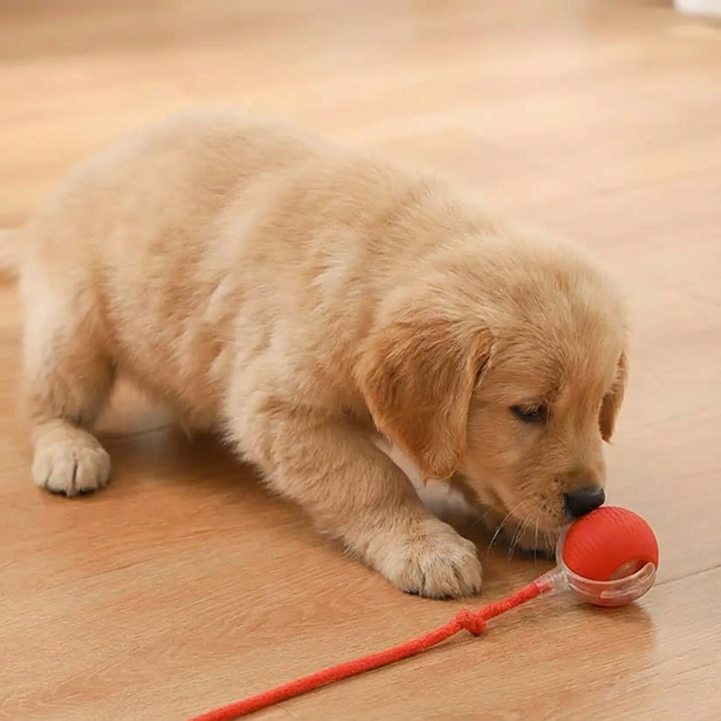 🐾Interactive Smart Chase Ball for Cats & Dogs – USB Rechargeable Automatic Rolling Teaser Toy with Speedy Tail
