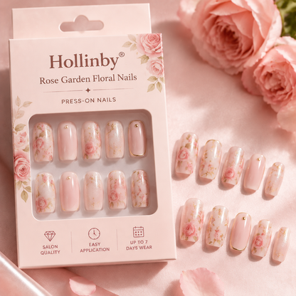 Hollinby® Rose Garden Floral Nails
