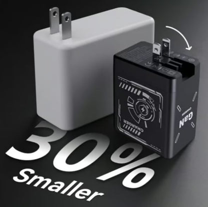2-in-1 GaN PD3.0  Charger with Retractable Cables