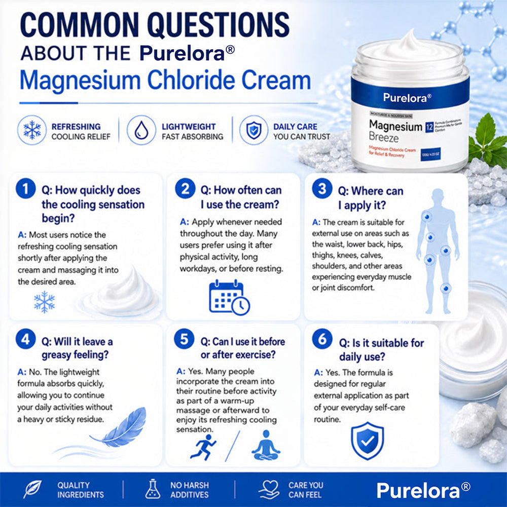 PURELORA® Magnesium Chloride Cream | Relieve sciatica in just 15 minutes!