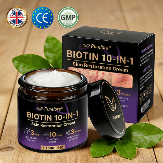 Made and Shipped from the UK 🍁 Purelora® Biotin 10-in-1 Skin Repair Cream — Last Day of Sale: 90% Off