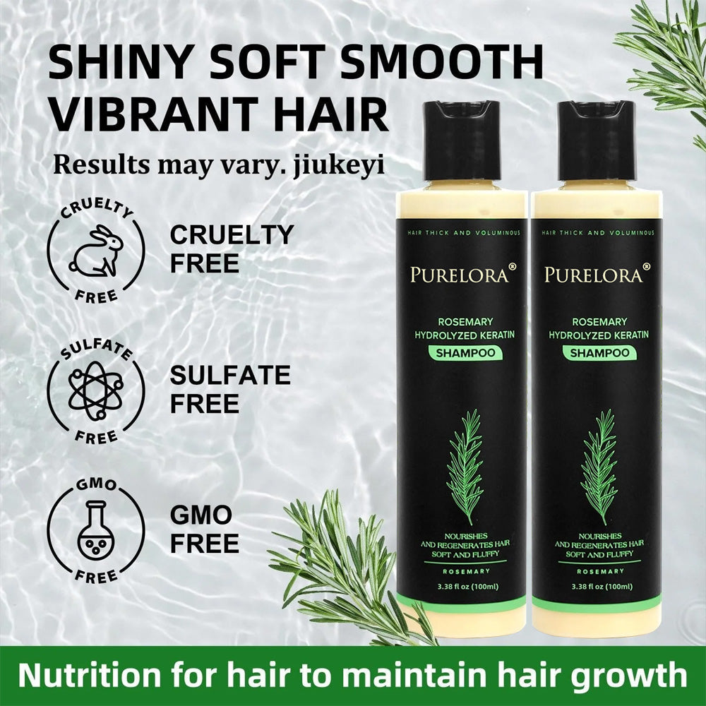 🔥LAST DAY 75% OFF⚡ Purelora® Organic Rosemary Hair Growth Shampoo