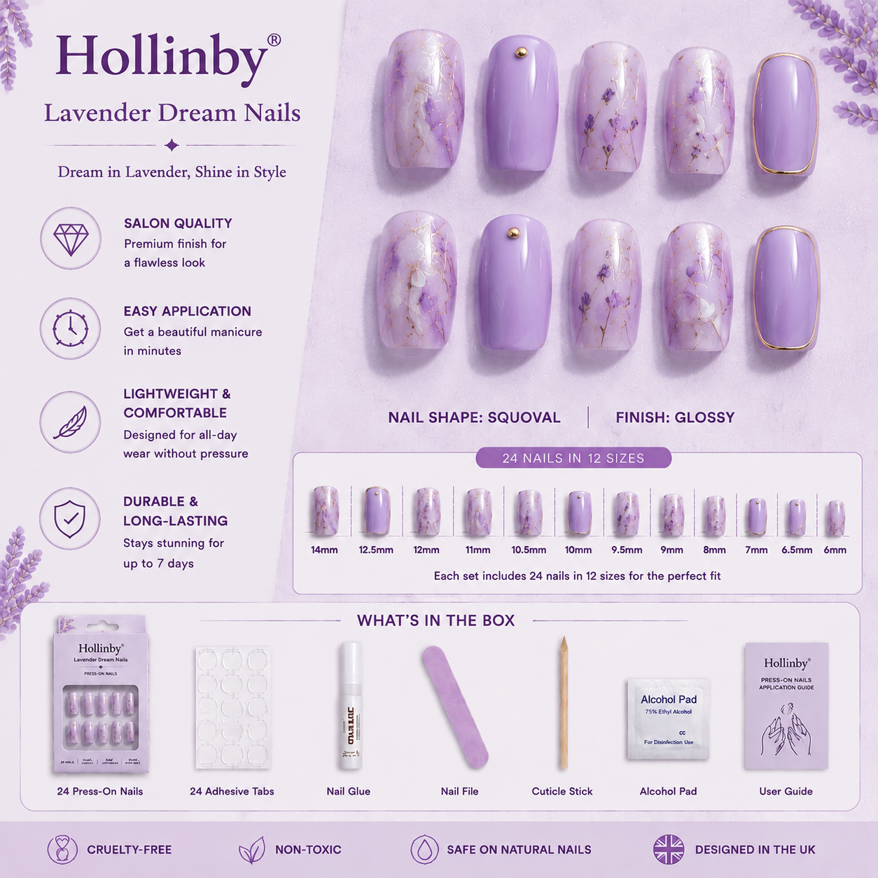 Hollinby® Lavender Dream Nails