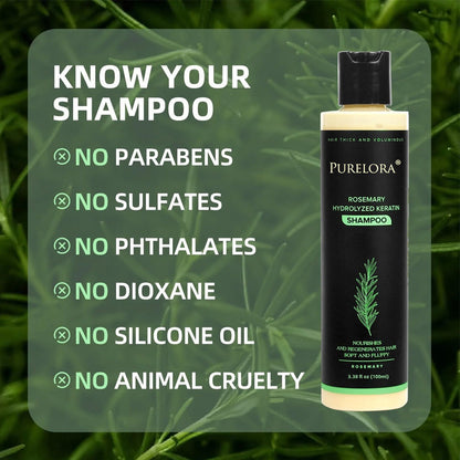 🔥LAST DAY 75% OFF⚡ Purelora® Organic Rosemary Hair Growth Shampoo
