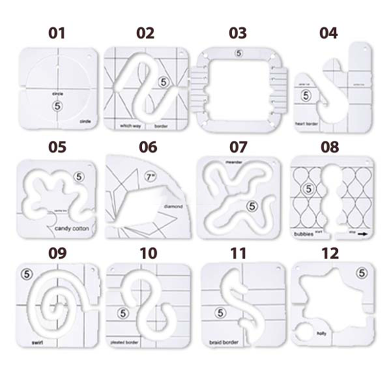 Easy-Quilting Free-Motion Template Set