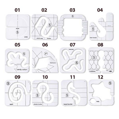 Easy-Quilting Free-Motion Template Set