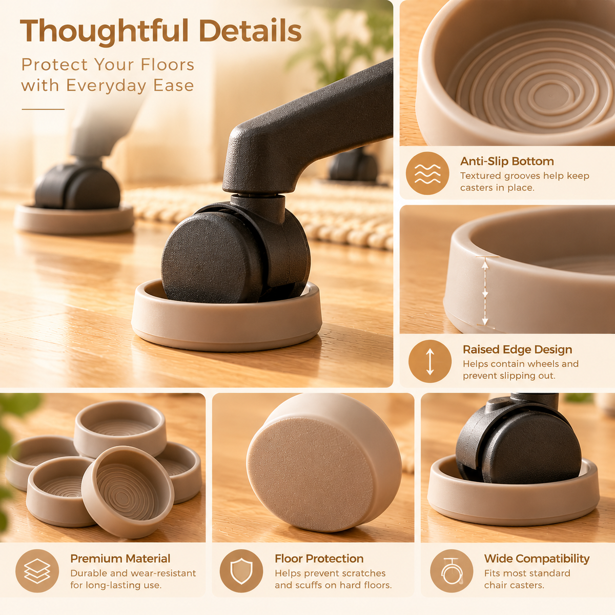 Hollinby Chair Caster Floor Cups