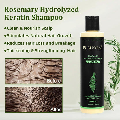 🔥LAST DAY 75% OFF⚡ Purelora® Organic Rosemary Hair Growth Shampoo