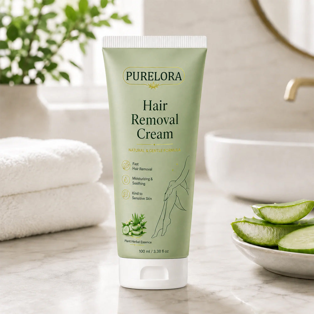 PURELORA® Painless Depilatory Cream – No Razor Bumps, No Harsh Odor