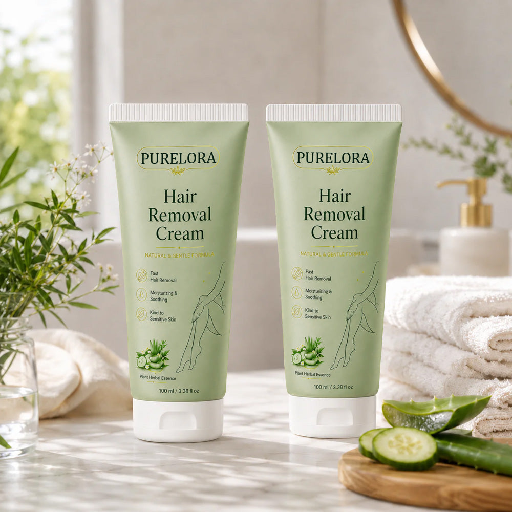 PURELORA® Painless Depilatory Cream – No Razor Bumps, No Harsh Odor