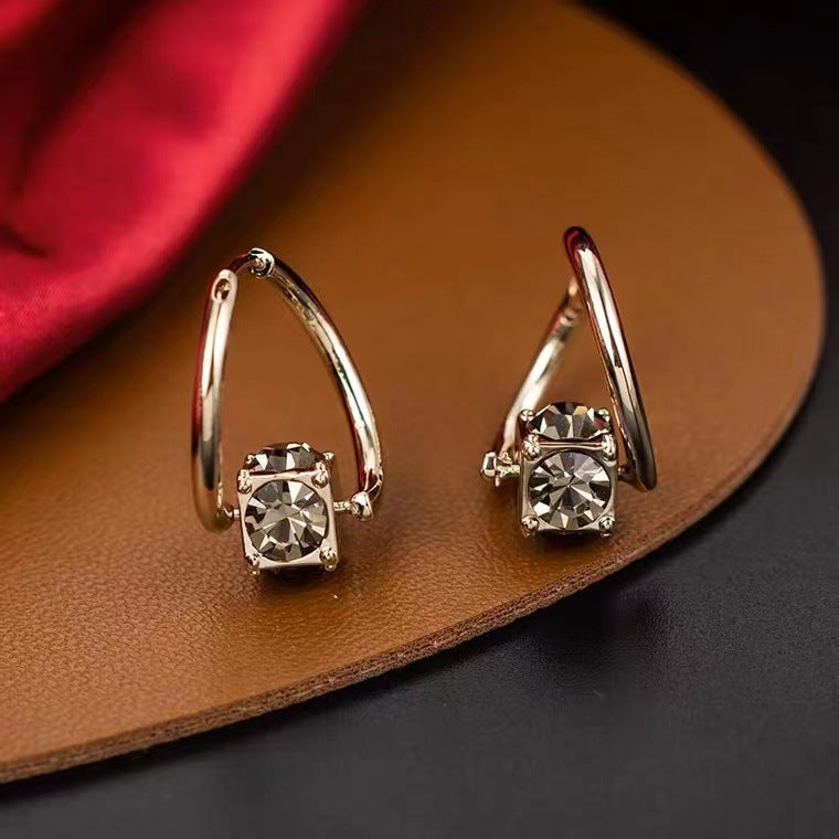 The Liberty Hoop - Elegant Cubic Zirconia Drop Earrings for Women, Lightweight Fashion Mini Hoops, Sparkling Jewelry Gift for Wedding, Party & Daily Wear