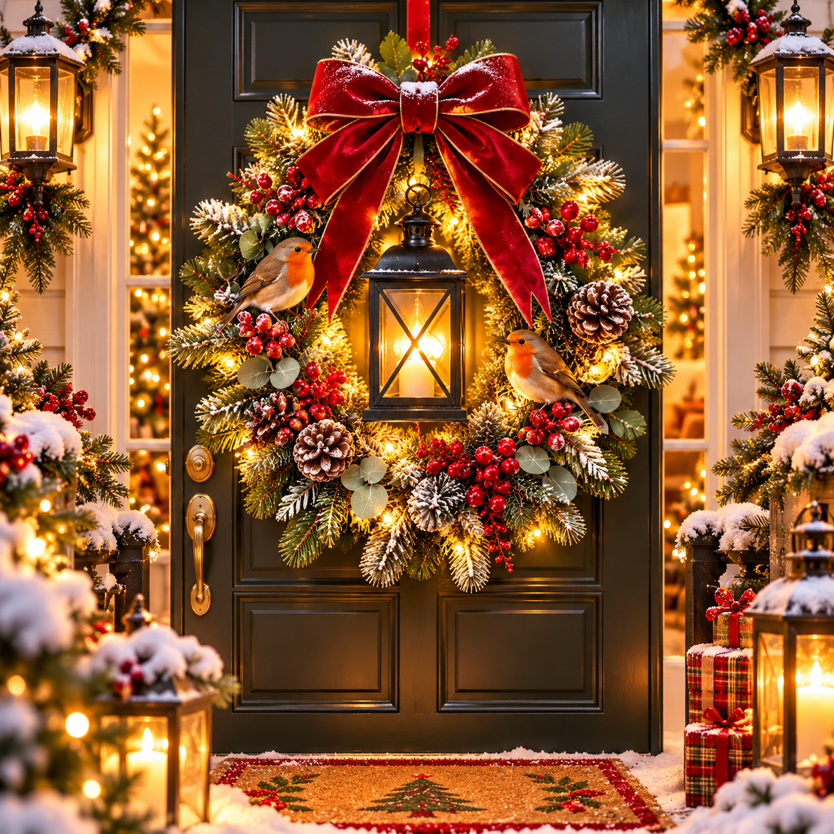49% OFF-A Robin Glow – Lighted Robin Christmas Wreath