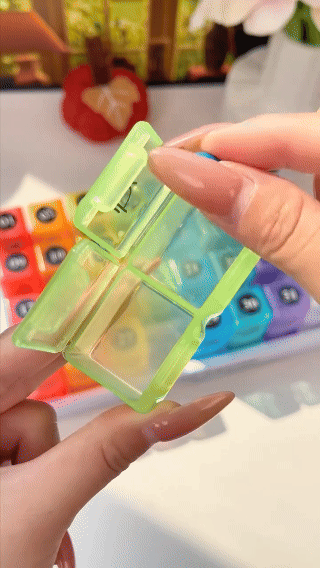 💊 Monthly AM/PM Pill Organizer – Twice-a-Day Medicine & Vitamin Storage with Stickers