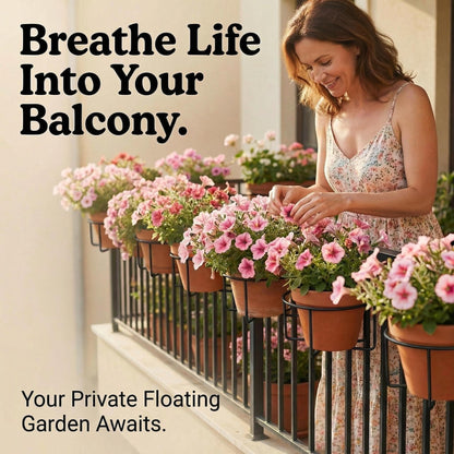 💥 Limited Deal – Railing Plant Hanger 🌼 Heavy Duty, No Drill