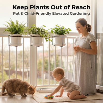 💥 Limited Deal – Railing Plant Hanger 🌼 Heavy Duty, No Drill