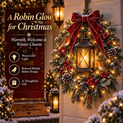 49% OFF-A Robin Glow – Lighted Robin Christmas Wreath