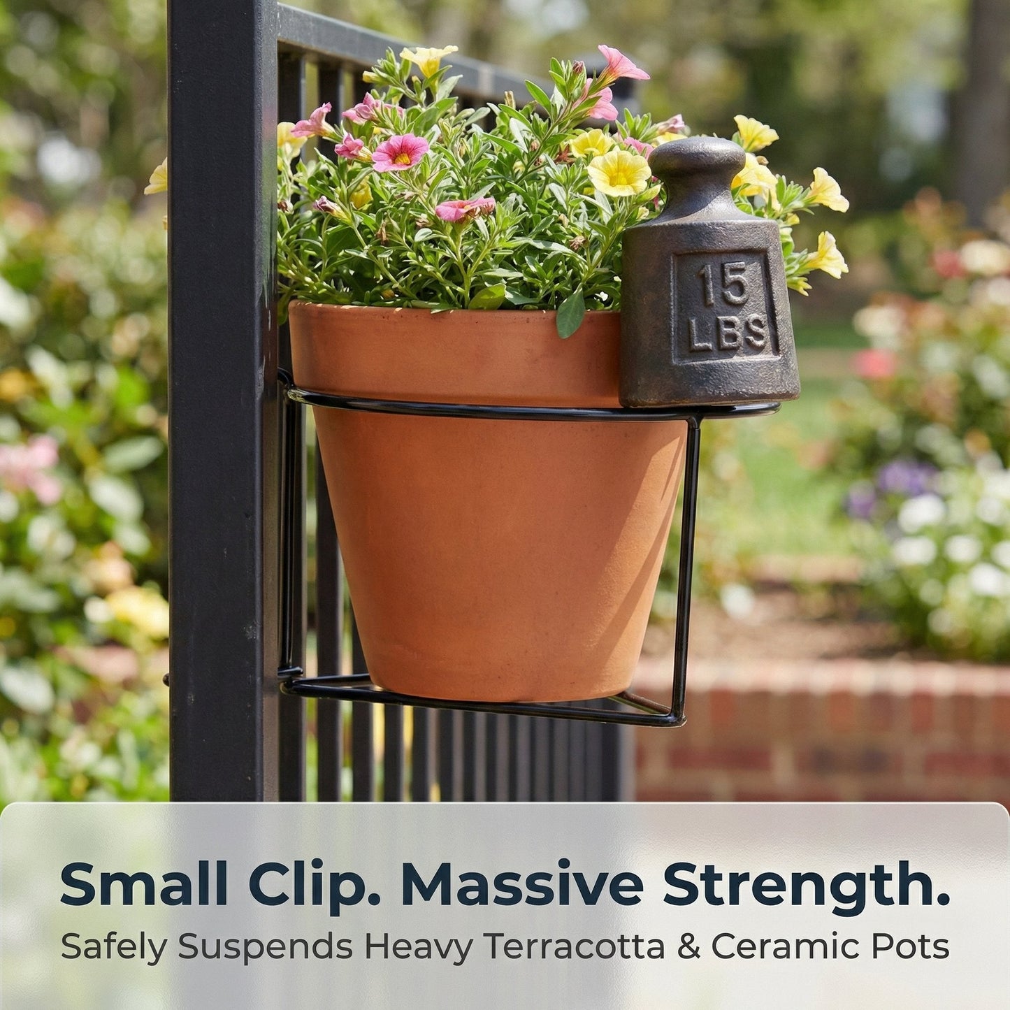 💥 Limited Deal – Railing Plant Hanger 🌼 Heavy Duty, No Drill