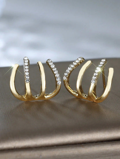 The Liberty Hoop - Fashionable & Bright Gold-tone Women's Clip-on Earrings For Date, Wedding, Party, And Gift