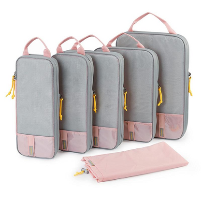 Gravelreign Compression Packing Cubes for Suitcases - 6 Set Travel Organizer Polyester Cubes for Luggage Organization SpringStatements
