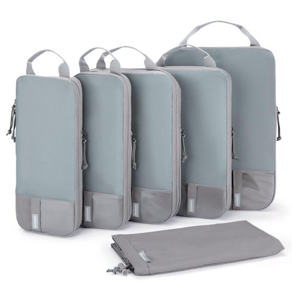 Gravelreign Compression Packing Cubes for Suitcases - 6 Set Travel Organizer Polyester Cubes for Luggage Organization SpringStatements