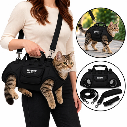 LuckySong® Multifunctional Pet Backpack with Strap for Cats & Dogs 🐾