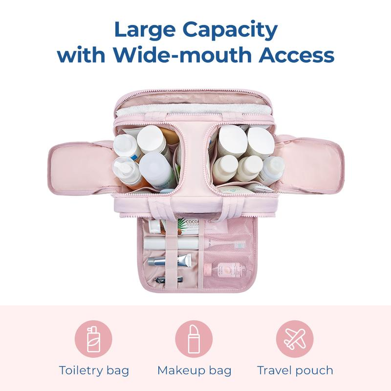 Gravelreign Crush 4-in-1 Puffy Multi-Functional Toiletry Bag for Women – Large Capacity Travel Organizer with 4 Compartments Outdoorfun Makeup Pouch SpringStatements