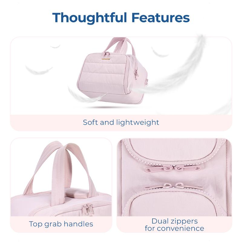 Gravelreign Crush 4-in-1 Puffy Multi-Functional Toiletry Bag for Women – Large Capacity Travel Organizer with 4 Compartments Outdoorfun Makeup Pouch SpringStatements