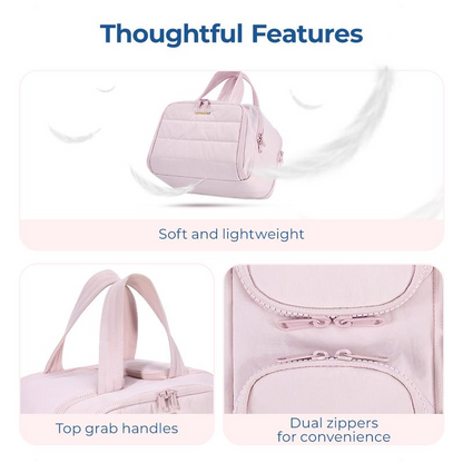 Gravelreign Crush 4-in-1 Puffy Multi-Functional Toiletry Bag for Women – Large Capacity Travel Organizer with 4 Compartments Outdoorfun Makeup Pouch SpringStatements